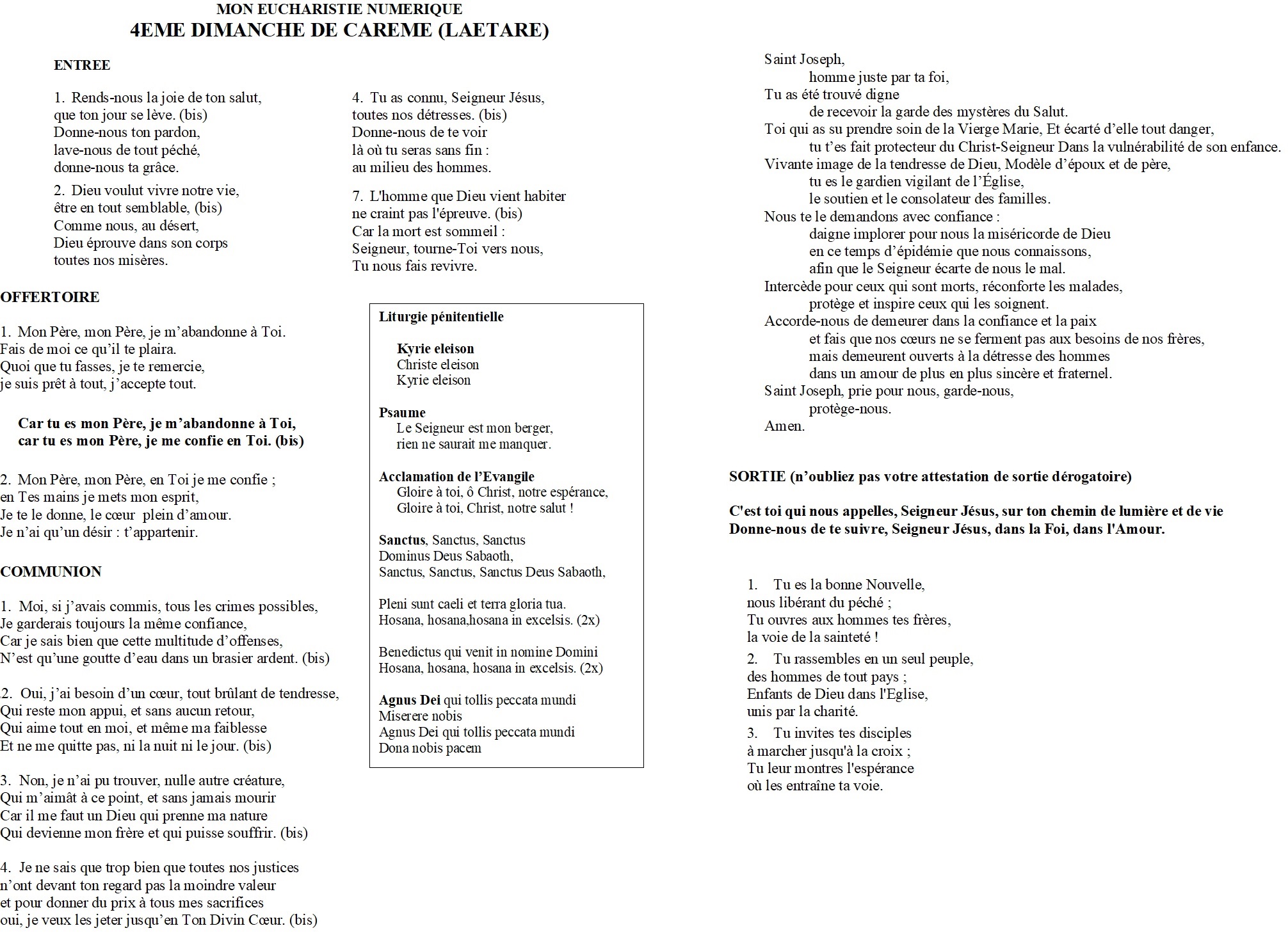 Mon Eucharistie numérique