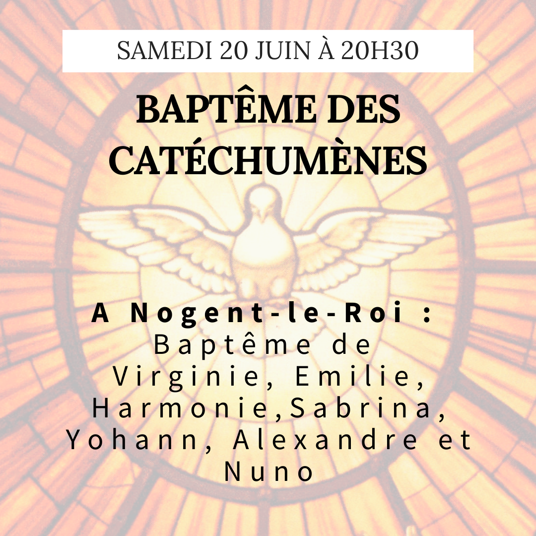 Baptême catéchumènes 2020 - Paroisse de Maintenon